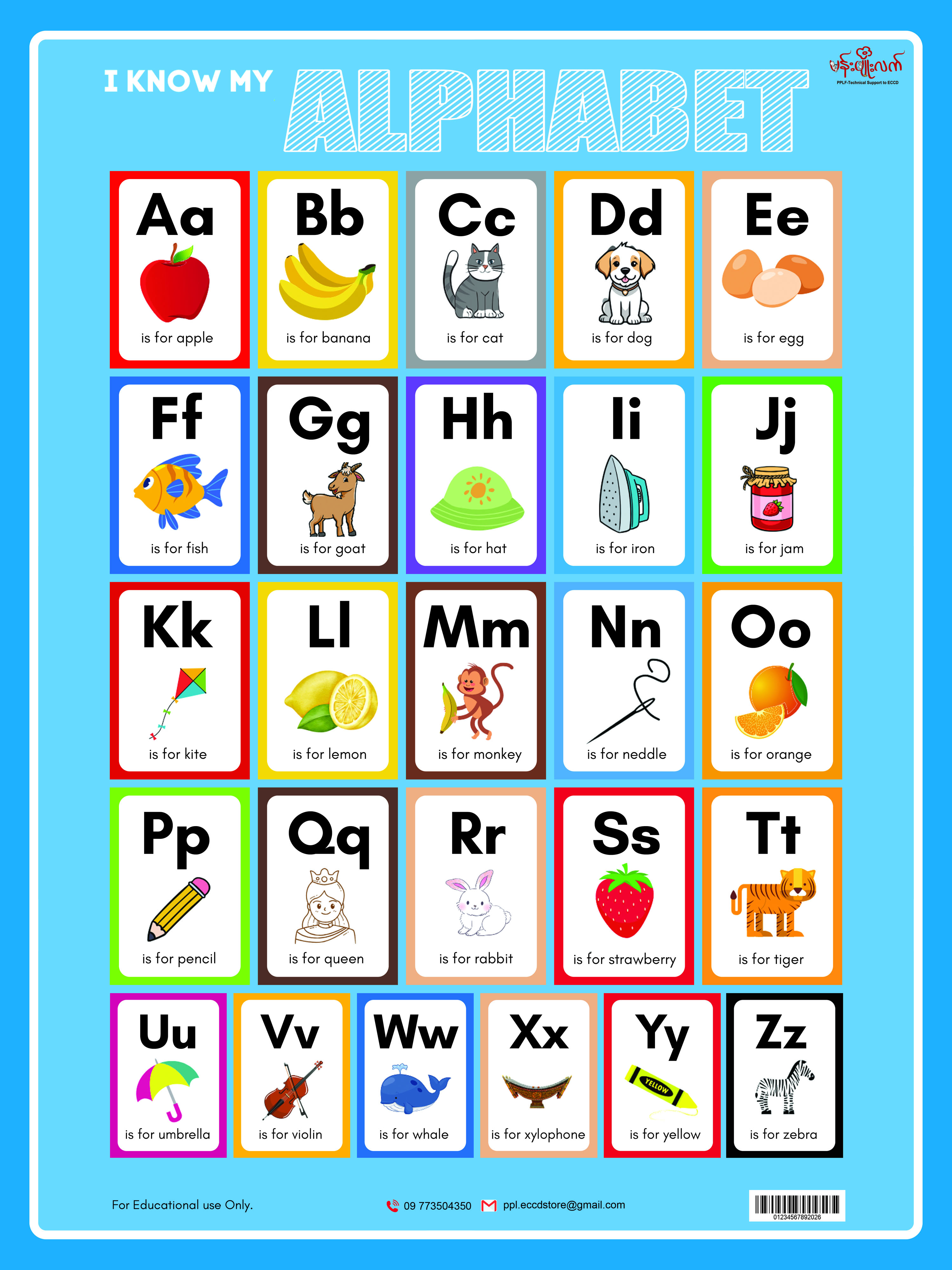 <p>18. ENGLISH ALPHAPETS POSTER</p>